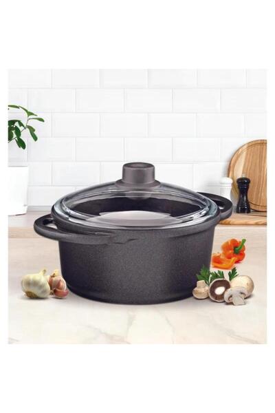 ZADE HOME Bernardo Siena 24 cm Deep Titanium Pot Mstto093