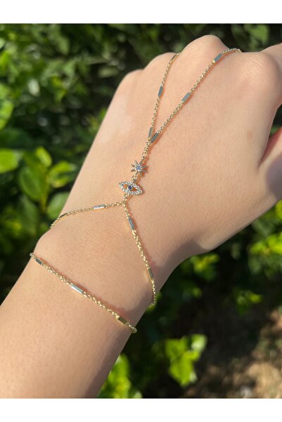Glowy&Co. Mystic Eye Altın Rengi Kararmaz Çelik Şahmeran
