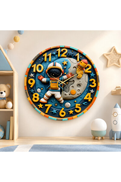 AA Shop Renkli Baskı Astronot Uzay Çocuk Desenli Sayılı Yılbaşı Hediyelik Ahş...