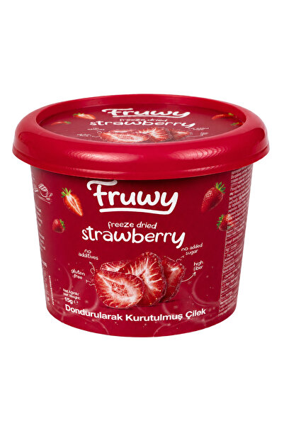 fruwy Freeze Dried Çilek Kova (Dondurularak Kurutulmuş Çilek) 15g