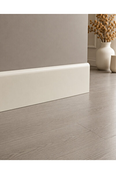 Emek Yapı Laminant Parke Düz Model Süpürgelik 8cm Lake Beyaz F501