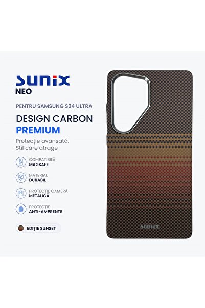 Sunix Husa Neo pentru Samsung S24 Ultra S928, Compatibila MagSafe, Design Car...