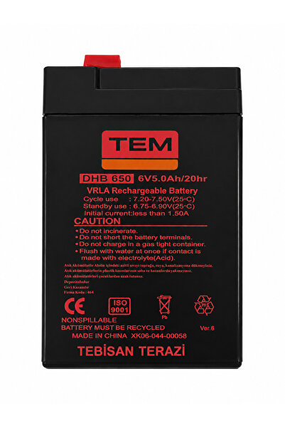 Terazi Aküsü Orjinal 6v,4,5a/20hr