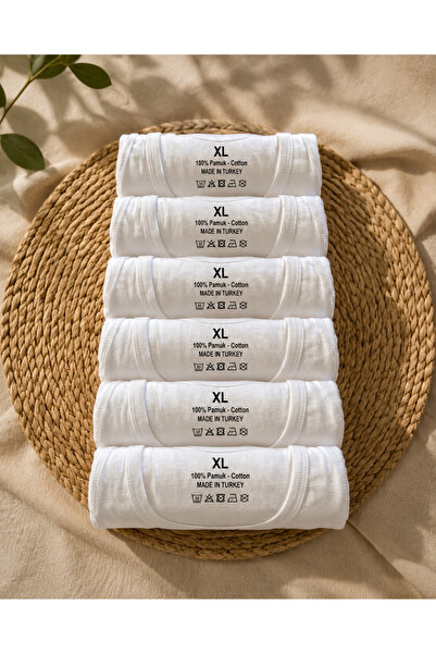 JUMALLİ Erkek Pamuk Beyaz Atlet Premium Kalite 6'lı Paket