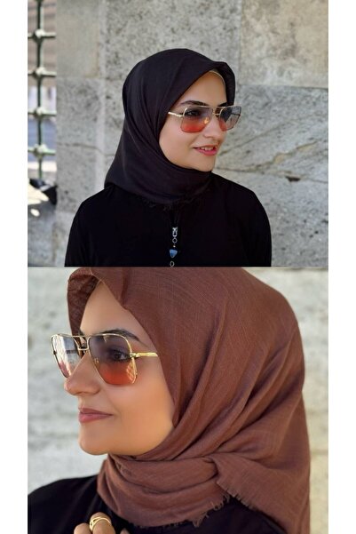 ALDAIYR 2 Pieces of Flamed Cotton Writing Scarf