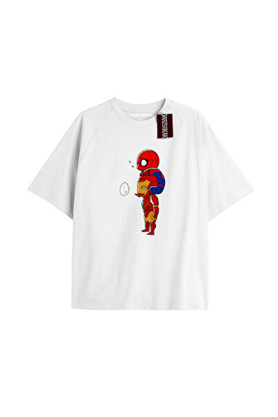 TIMESWASTINGIRL Μπλουζάκι Spider-Man με εκτύπωση εφημερίδας, μοντέλο No Way Home