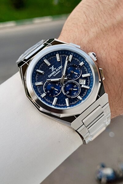 Daniel Klein Dial in Navy Blue, Strap in Gray Color, Same as in the Image, 44...