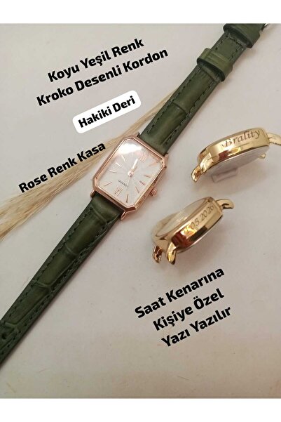 Brality SAAT KENARINA KİŞİYE ÖZEL YAZI YASZILIR , Minimal Şık Gold RENK Kasa ...