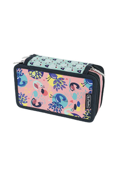 Herlitz Penar echipat 31 piese, 3 compartimente, motiv Fancy Peacock