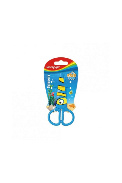 OEM Foarfeca plastic Keyroad Kids Pro, Peste albastru, 1 bucata/blister
