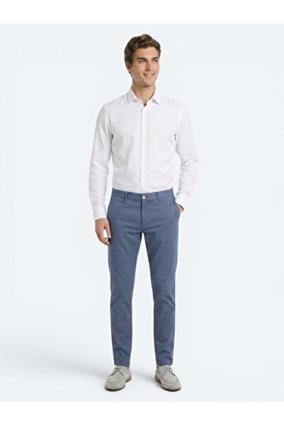 Kip Açık Mavi Dokuma Jogging Fit Casual Pamuk Karışımlı Pantolon