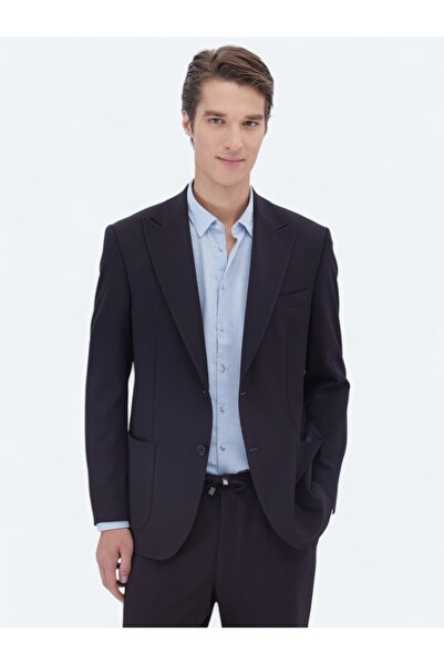 Kip Costum Micro Modern Fit bleumarin
