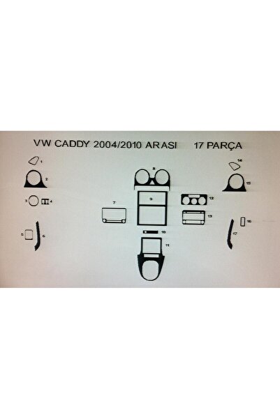 Demircioğlu Oto Aksesuar Marketi Wv Caddy 2004-2009 17 Piece Torpedo Covering...