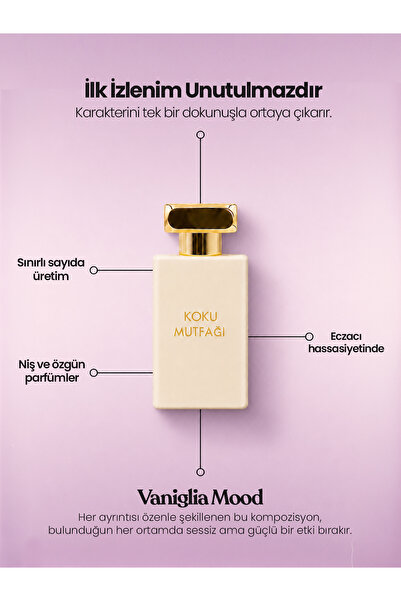 KOKU MUTFAĞI VANIGLIA MOOD Kadın Parfüm 50 ml | Kalıcı Niş EDP Parfüm | Cashm...