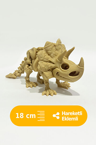 Artimon 3D Store Hareketli Triceratops 3D İskelet Dinozor | Oyuncak Dinozor |...