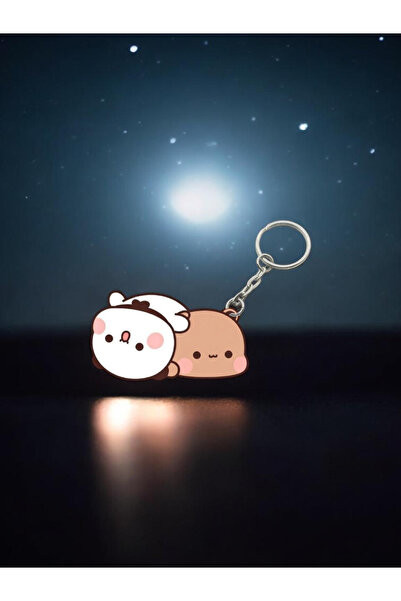 ADA 3D Üste ters yatan Dudu Bubu Panda Ayıcık Çift Anahtarlık Sevgiliye Özel ...