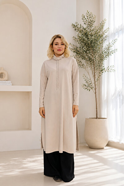 Aze Stil Tesettür Kadın Uzun Tunik