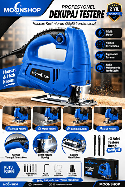 MOONSHOP Alman Teknoloji Bakır Sargılı 4800 w Professional Devir Ayarlı Dekup...