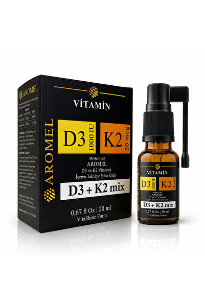 Aromel D3 K2 Vitamini | Oral Sprey | D3 1000 Iu 200 Mcg K2 Mix ,fda