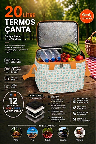 Generic Brand Premium quality 20 liter picnic thermos bag thermal bag 35*24*2...
