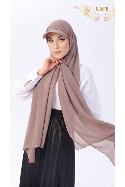 ALDAIYR Ready-Made Shawl Hijab with Hat and Bonnet Sandy