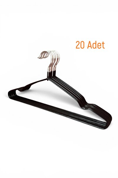 EZMK EV GEREÇLERİ Siyah Kaydırmaz Silikon Kaplı, Metal Elbise Askısı, Pantolo...