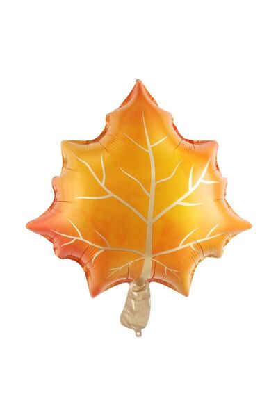 partidolu Hazan Rengi Çınar Yaprağı Şeklinde Yaprak Folyo Balon 60 x 52 cm 1 ...