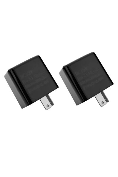 choice2 2 Pcs-Black 2 Pin Motorcycle LED Flasher Relay Adjustable Frequency F...
