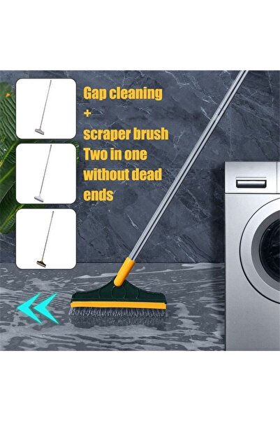 Arabest Long Handle 2-in-1 Floor Scrub Brush,100cm Retractable,Stiff Bristles...