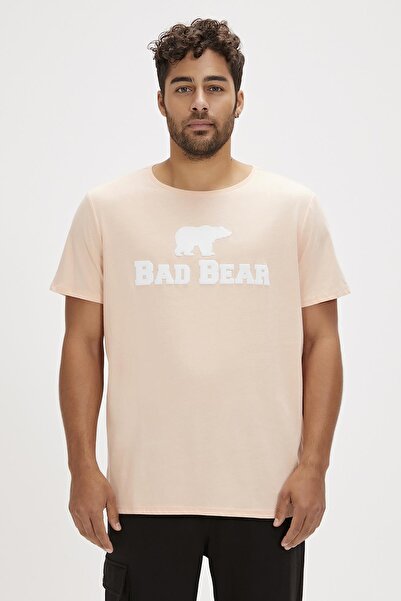 Bad Bear Men's Pink Round Neck T-Shirt