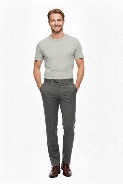 Uki GRİ Comfort Fit Klasik Pantolon
