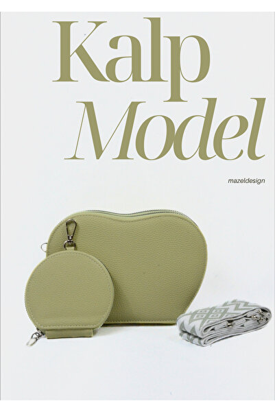 Mazel Design 3425 Heart Model Women's Shoulder Bag with Zippered Mini Wallet