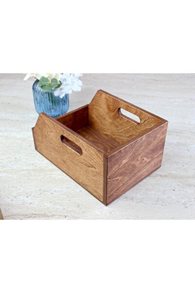 Limon Dekor Ahşap Plak Kutusu ve Organizer Sandık (7 İnç - 45lik)- Birch Wood 7" Record Box