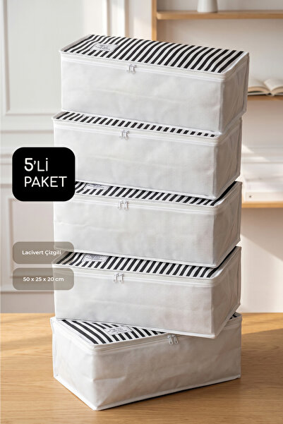 Vedsey Home Organizer مجموعة من 5 قطع متوسطة الحجم مقاس 50x25x20 سم، منظم ملا...