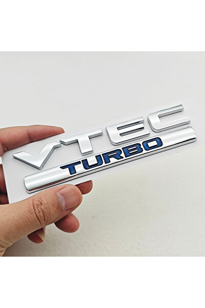 Choice شعار VTEC TURBO ثلاثي الأبعاد من مادة ABS مطلية بالكروم باللون الأسود،...