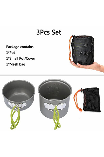 Choice Green Outdoor Camping Pot Set, Made of Hard Aluminum Alloy Material, P...