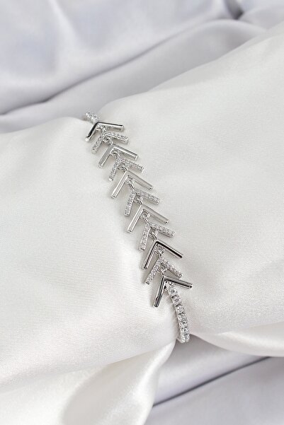 Inure Jewelry Brass Silver Color Zircon Stone Fish Scale Women's Bracelet