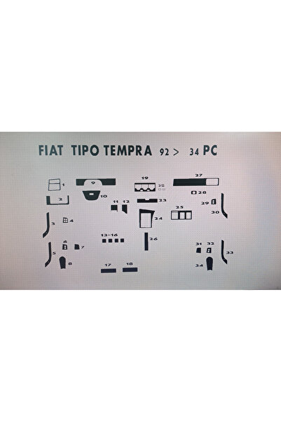 Demircioğlu Oto Aksesuar Marketi Fiat Tipo - Tempra 1991> 34 Piece Dashboard ...
