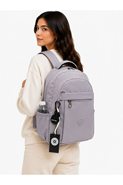 betto's 2300 Water Resistant Fabric Unisex School Bag Lavender Daily School B...
