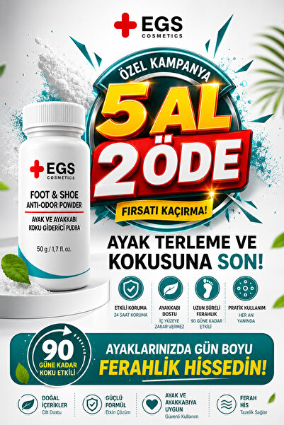 EGŞ COSMETİCS Ayak Koku Önleyici Pudra 50 gr Ayakkabı koku Giderici