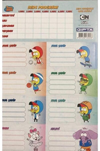 Gıpta Kral Şakir Ders Prog.Okul Etik.16X24-3 Yp.