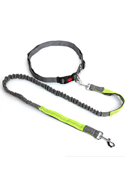 Choice6 Grey green Hand Free Dog Leash Adjustable Dog Leash Waist Belt Chest ...