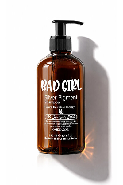 bad girl Silver Pigment Mor Şampuan 250 ml | Turuncu ve Sarı Yansımalara Karş...