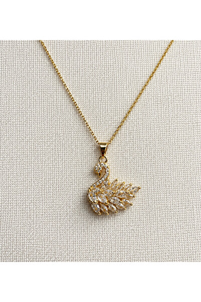 Haziran Accessory, Swan Gold Necklace