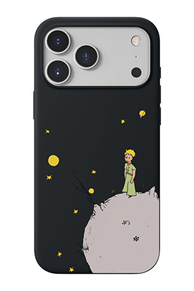 shoptocase iPhone 17 Pro Uyumlu Küçük Prens-2 Desenli İçi Süet Lansman Telefo...