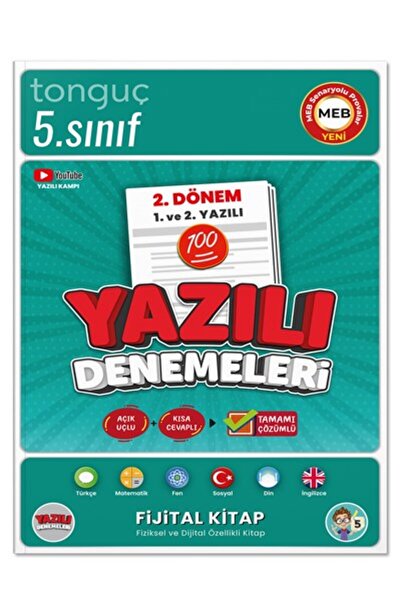Tonguç Yayınları 5. Sınıf Yazılı Denemeleri 2. DÖNEM 1 Ve 2. Yazılı -