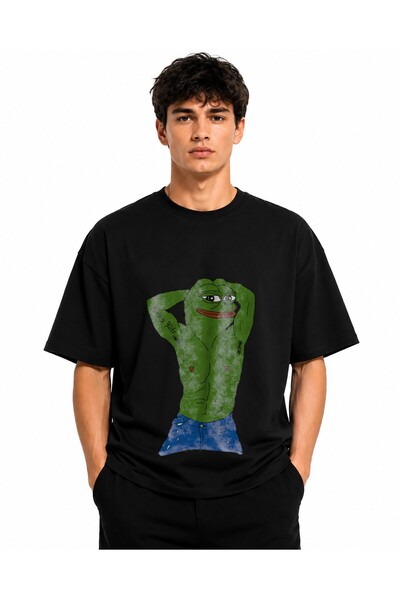 Inscriptie Unisex Premium Cotton Casual T-Shirt "Funny Frog"