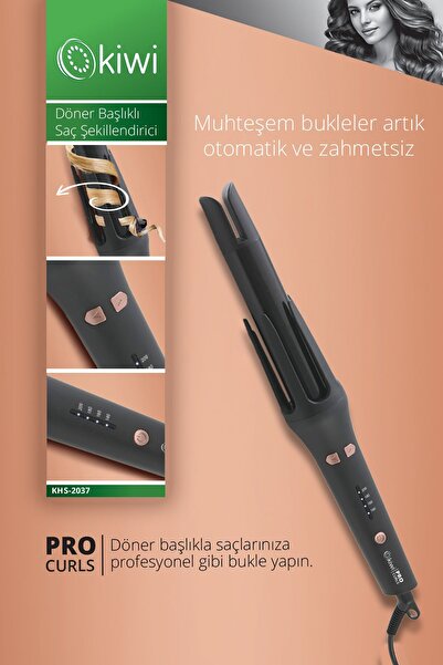 Kiwi Khs-2037 Döner Başlıklı Saç Şekillendirici