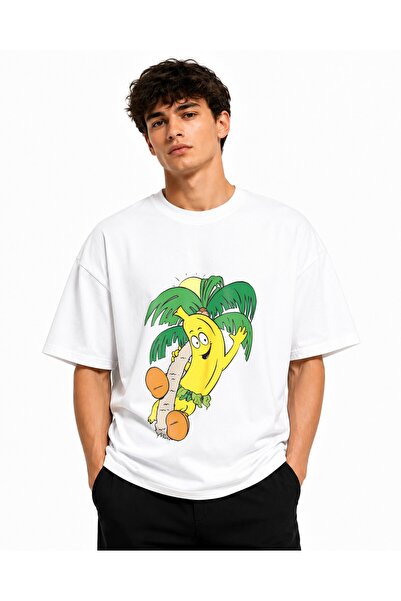 Inscriptie Ουνισέξ Βαμβακερό T-Shirt Υψηλής Ποιότητας  "Μπανάνα σε Φοίνικα "