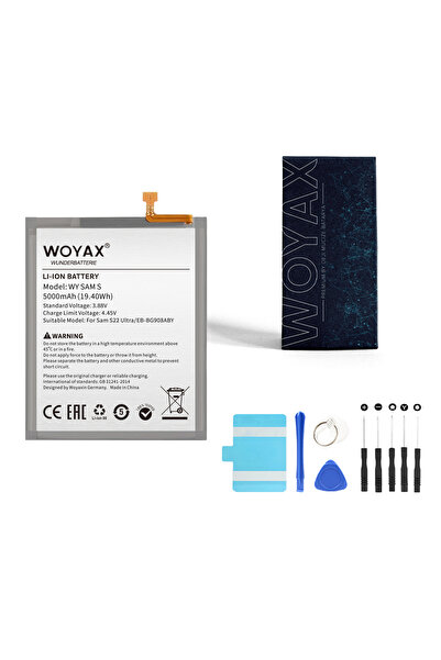 woyax by Deji Samsung Galaxy S22 Ultra Uyumlu Premium Batarya